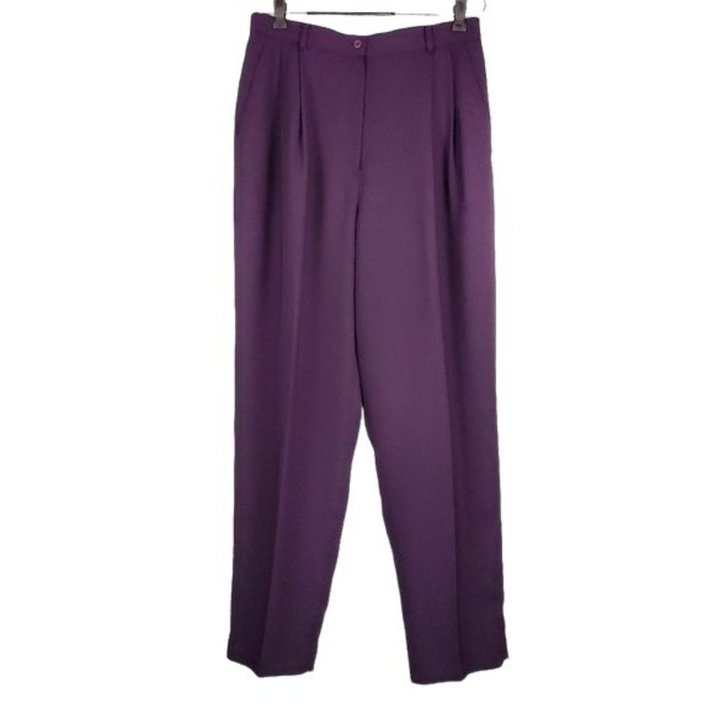 Dress Barn Womens Pants sz 12 plum career trousers